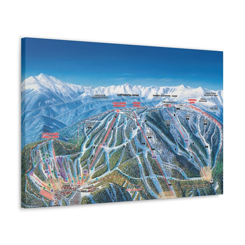 Eldora Mountain CO Trail Map Canvas - Il 794xN.5767161317 Gea4 