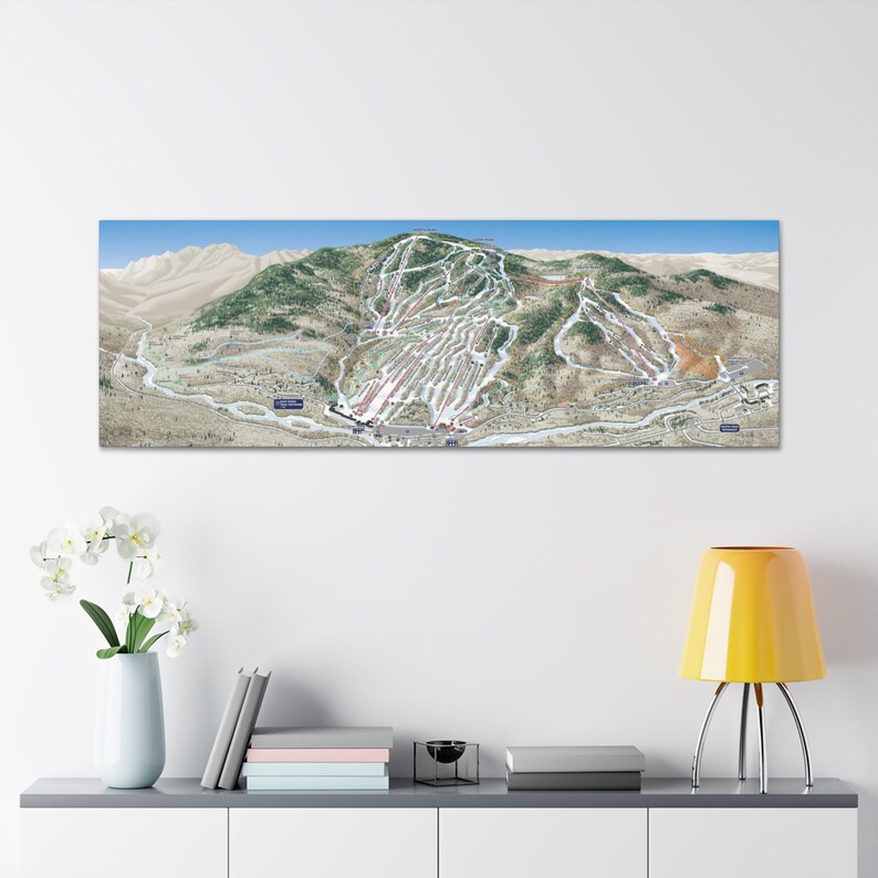 Loon NH Trail Map Canvas Poster New Hampshire Ski Resort Etsy