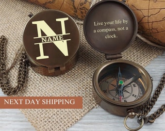 Brass Compass, Personalized Compass, Personalized Brass Compass, Baptism Compass, Engraved Compass, Personalized Compass