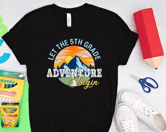 5th Grade Adventure T-Shirt, Back to School Shirt