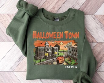 Halloweentown Est 1998 Sweatshirt, Retro Halloween Design