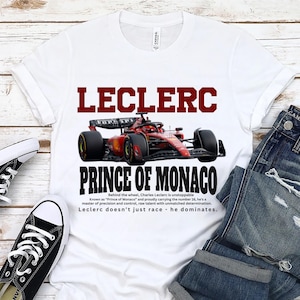 Vintage Charles Leclerc Prince of Monaco Shirt, Ferrari F1 Retro T-Shirt, Formula 1 Leclerc 16 T-shirt, Monaco GP Fan Gift