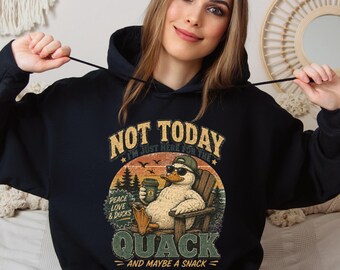 Not Today I'm Just Here for the Quack Shirt, Funny Duck Tee, Cute Duck Lover Gift, Graphic T-Shirt