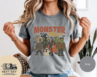 Retro Monster Mash Halloween Shirt, Vintage Horror Movie Tee