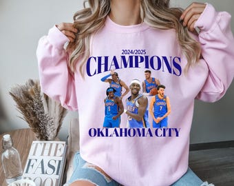 Oklahoma City Thunder Champions Basketball Tee, Retro Sports Fan Gift