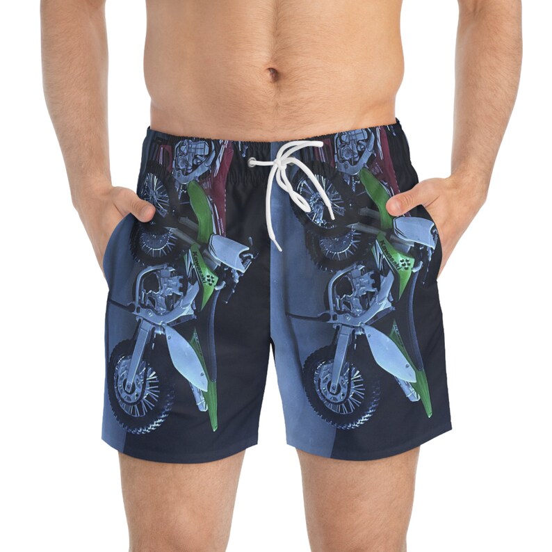 Swim Trunks Motocross Life Boys and Men's Lined Swim - Etsy