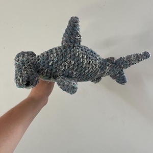 Crochet Hammerhead Shark Plushie: Handmade Soft Ocean Creature