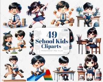 Retour à l'école PNG, des cliparts mignons écoliers, des cliparts école primaire, des cliparts école aquarelle, des cliparts éducation des cliparts aquarelle