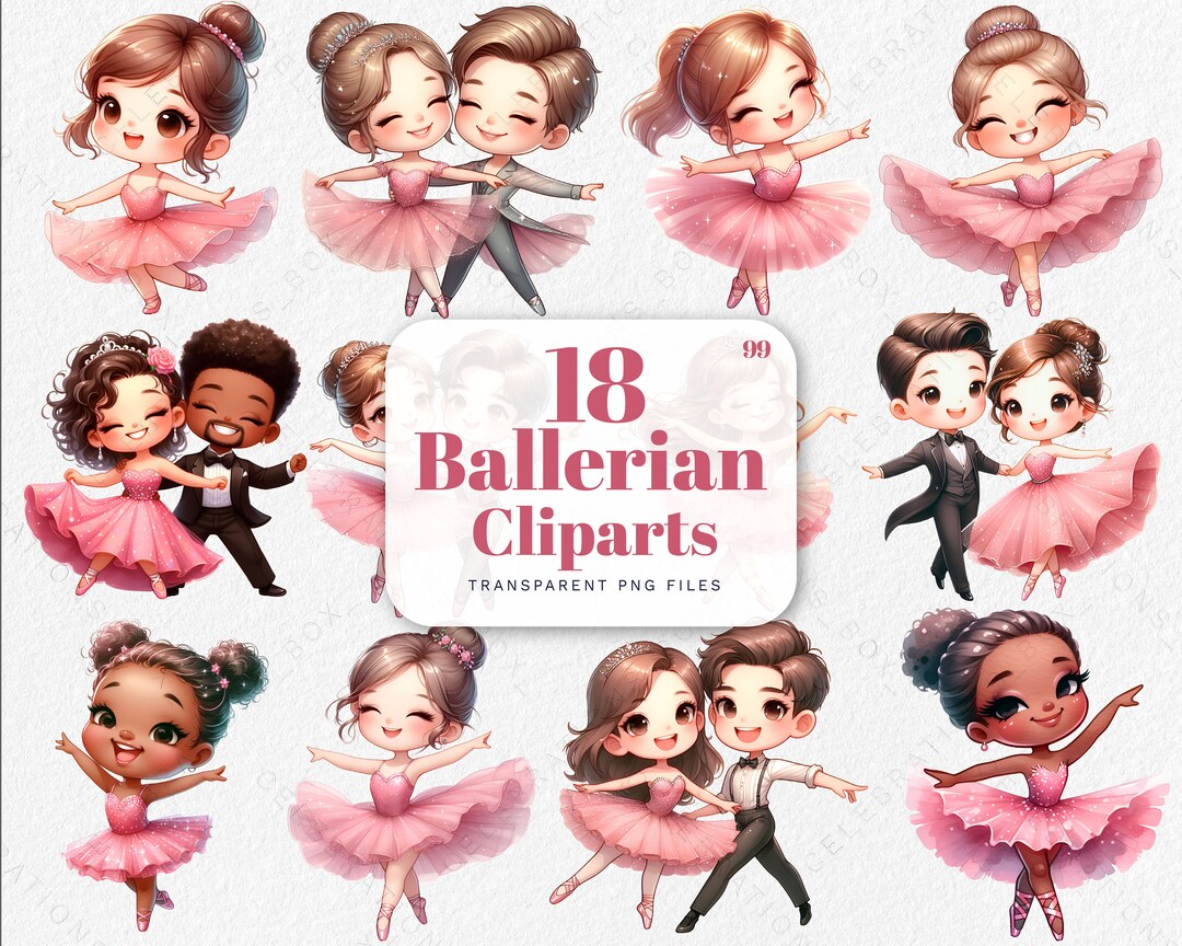 Watercolor Pink Ballerina Clipart Swan Lake Clipart Cute Ballet Girl ...