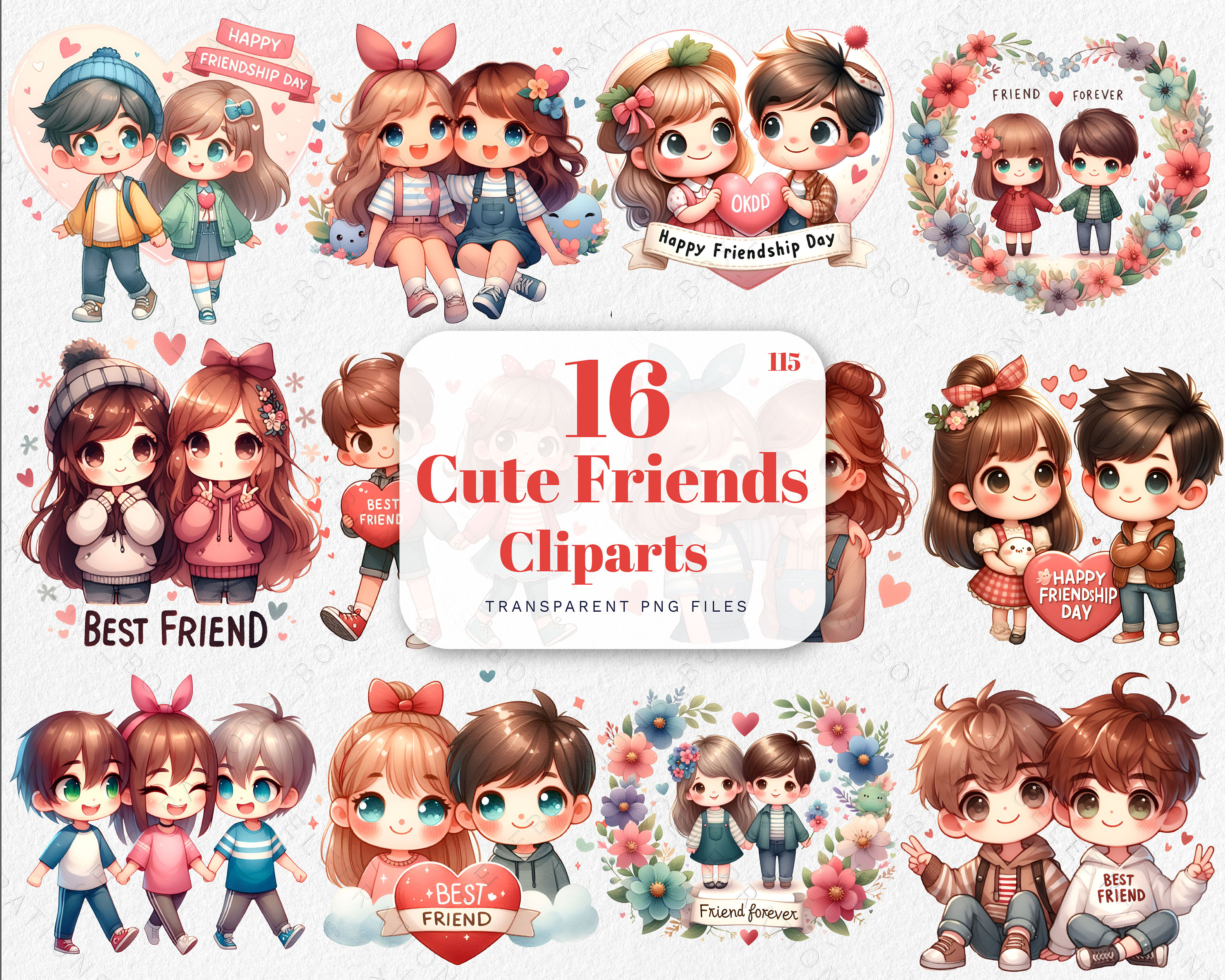 Bff cartoon - Etsy België, image size:3000x2400