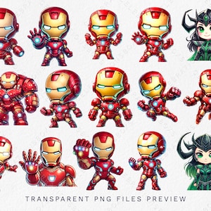 May include: A set of 12 digital clipart images featuring a red and gold superhero character in various poses. The character is wearing a red and gold suit with a helmet and cape. The images are perfect for use in digital projects, such as scrapbooking, card making, and web design.