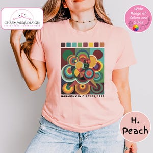 Harmony in Circles 1913 T-Shirt Abstract Geometric Art Tee Colorful Vintage Artwork Shirt Kandinsky Inspired Modern Art Museum Tee