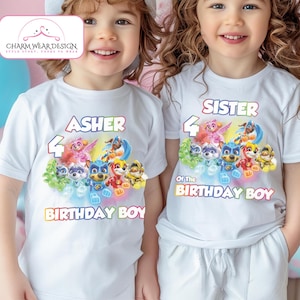 Paw Patrol Mighty Dog Birthday T-shirt, Personalized Toddler Birthday Patrol Shirt, Family Matching Birthday Tee, Skye Birthday Girl Shirt