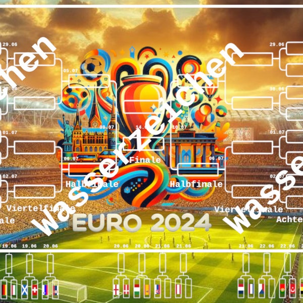 EM 2024 Spielplan Digitaler Download , Euro 2024 Spielplan , Europa Meisterschaft 2024 Spielplan , EM 2024 Poster , Euro 2024 Fußball Spiele