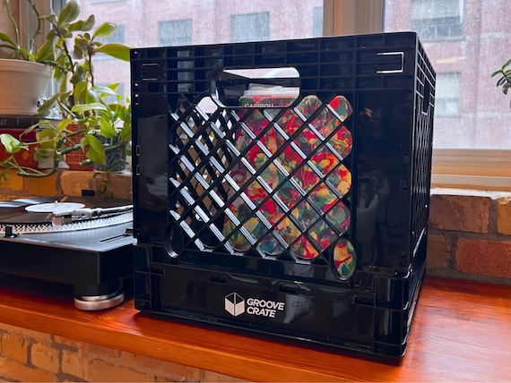 Vinyl Record Storage Crate for 12