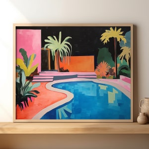 Modern Pool Painting Digital Download