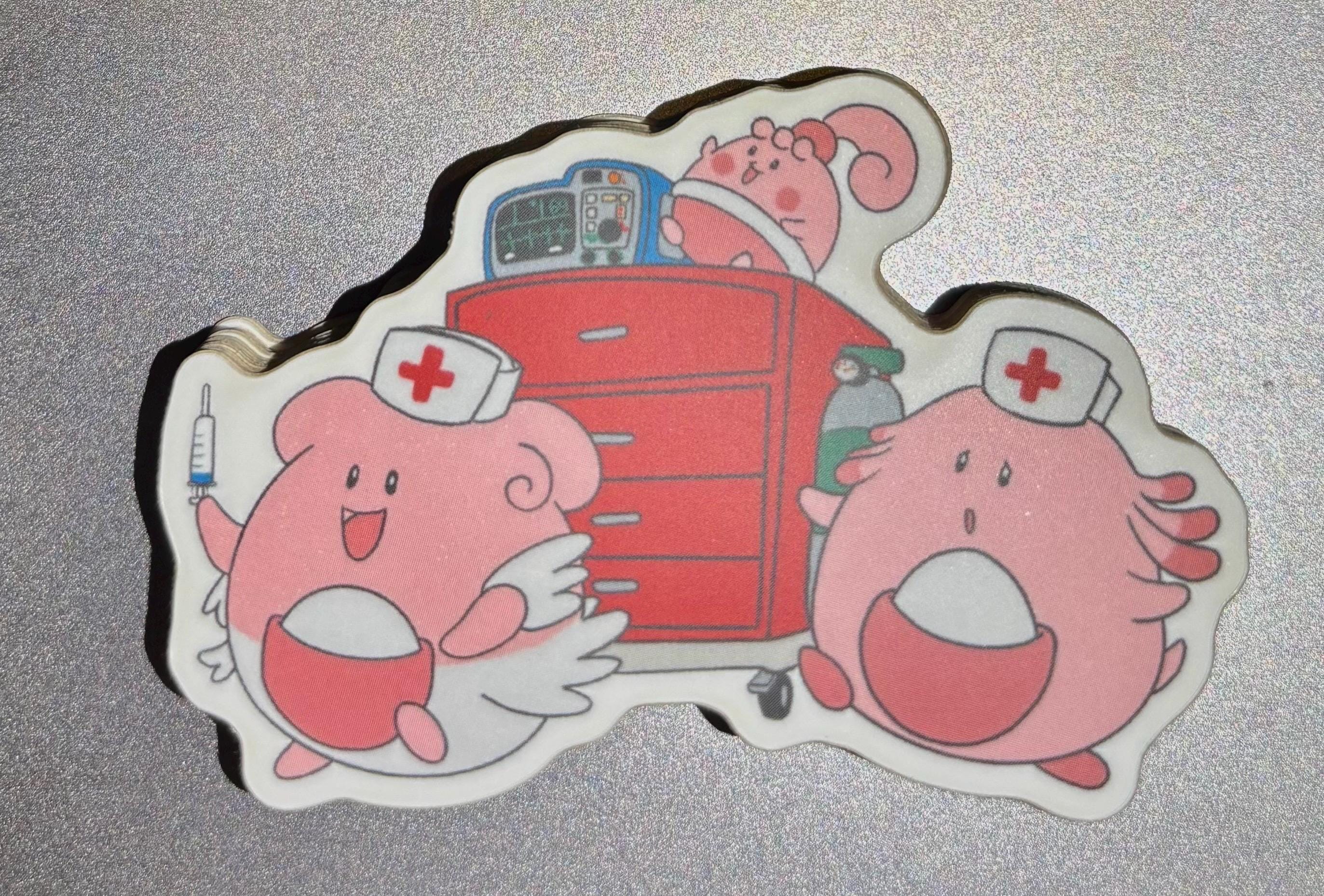Chansey, Blissey, Happiny Pokemon Waterproof Sticker - Etsy