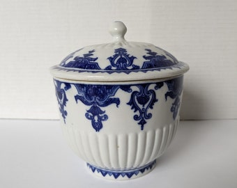 Vintage Andrea by Sadek Blue & White Lidded Jar/Container