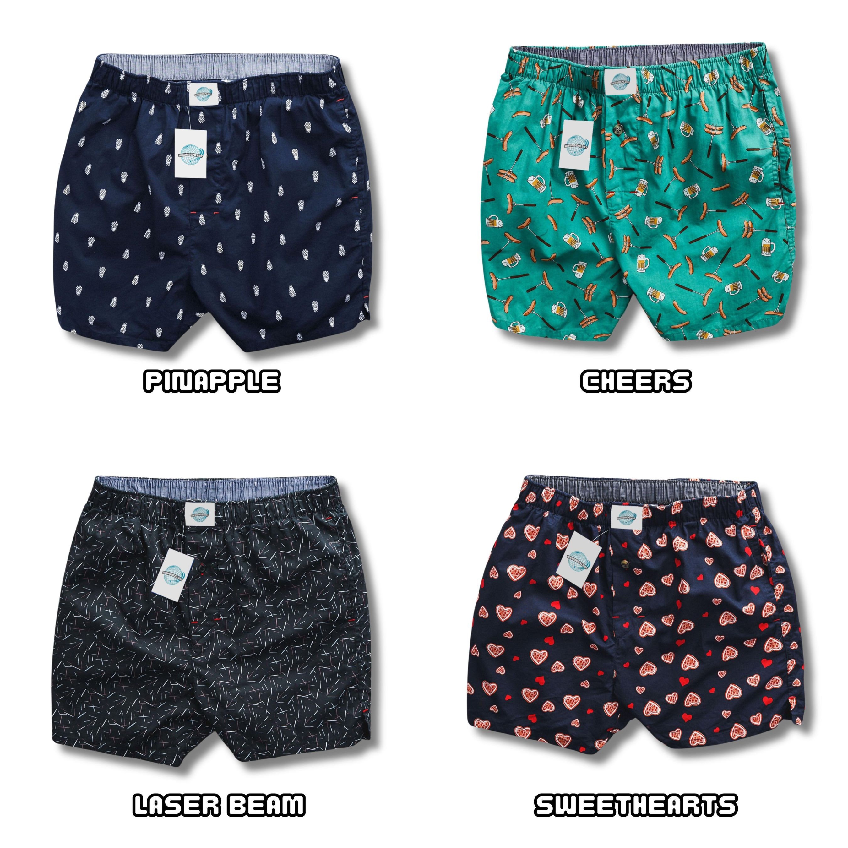 Unisex Woven Cotton Boxers With Pockets and Button Fly, Men’s Underwear ...