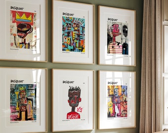 Ensemble de 6 affiches Basquiat, Jean Michel Basquiat, Basquiat print, lot de poster