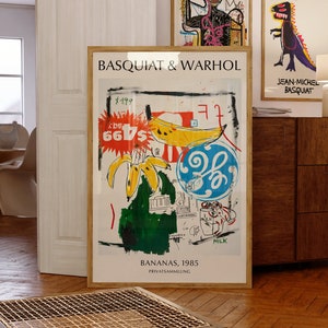 Basquiat, Jean Michel Basquiat, stampa Basquiat, stampa Warhol, poster di Andy Warhol, download istantaneo, arredamento dormitorio, arte della stanza dormitorio, Pop art