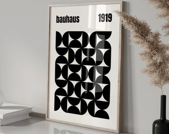 Bauhaus, Bauhaus-poster, geometrische kunst aan de muur, Bauhaus-print