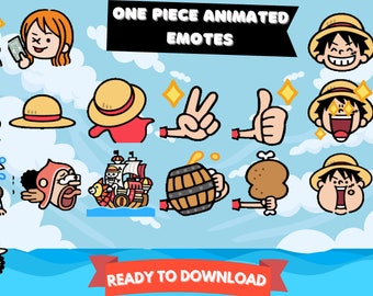 One Piece Animated Emotes for Twitch and Discord | Twitch Emotes | Discord Emotes | Emotes for streamers and gamers | Anime
