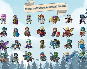 Fire Emblem Animated Emotes for Twitch and Discord | Twitch Emotes | Discord Emotes | Emotes for streamers and gamers | Retro | Pixel