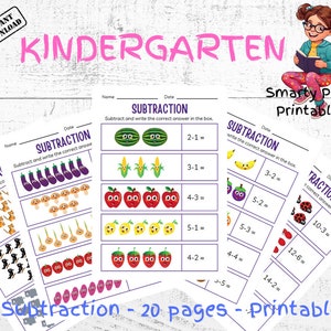 Subtraction Workbook, Math Learning, Early Learning, Educational Printables, Preschool Math, Kindergarten Math, Homeschool