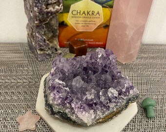 Ethereal Amethyst Delight, Natural Crystal Cluster for Healing and Decor