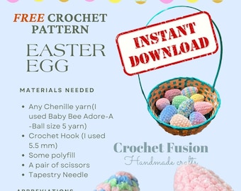 Easter Egg Crochet Pattern | Instant Download | PDF Pattern Only