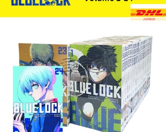 Blue Lock Manga Band 1- 24 von Muneyuki Kaneshiro & Yusuke Nomura Englische Version Physisch Comic DHL Express Versand