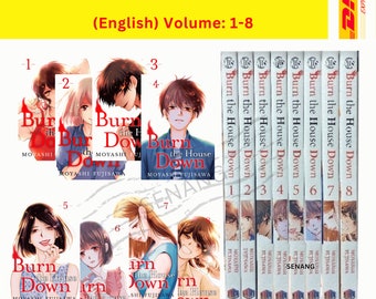 BURN the house DOWN Englisches Manga-Komplettset (Vol. 1–8 Ende) NEUE physische Comics – Schneller DHL