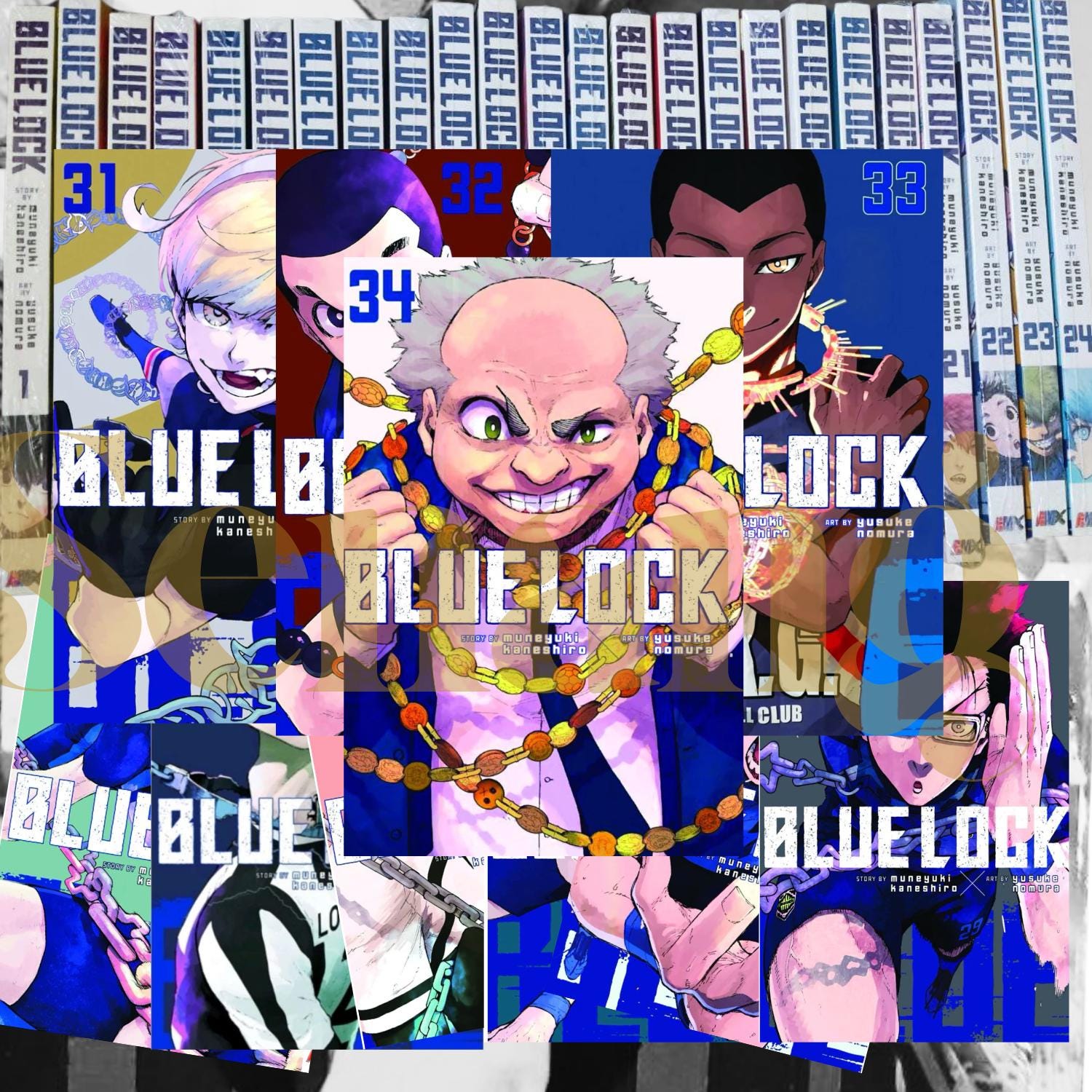 ブルーロック マンガ 1-34巻 フルセット または 金城宗幸 & ノ村