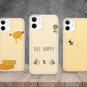 Honey Bee Phone Case Aesthetic Bees Cover for iPhone 17, 16, 15, 14, 13, 12, 11, 8, Samsung S25, S24, S23, S22, A73, Pixel 10, 9, 8, 7, 6