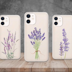 Lavender Blooms Phone Case Herb Flower Cover for iPhone 16, 15, 14, 13, 12, 11, 8, Samsung S24, S23, S22, A73, Pixel 9, 8, 7, 6