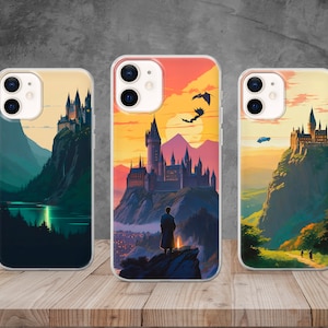 Fantasy Schloss Handyhülle Magic Magier Schule Cover für iPhone 16, 15, 14, 13, 12, 11, 8, Samsung S25, S24, S23, S22, Pixel 9, 8, 7