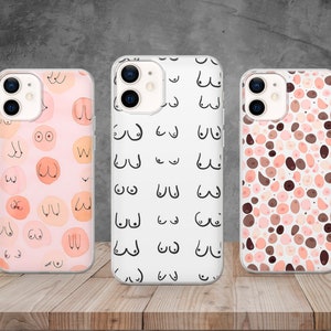 Aesthetic Naked People Phone Case Breast Cover for iPhone 15, 14, 13, 12, 11, X, 8, Samsung S24, S23, S22, A73, A53, Huawei P50, Pixel 8, 7