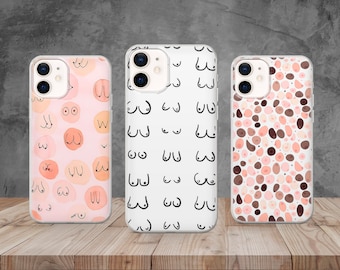 Aesthetic Naked People Phone Case Breast Cover for iPhone 17, 16, 15, 14, 13, 12, 11, Samsung S25, S24, S23, S22, A73, Pixel 10, 9, 8, 7, 6