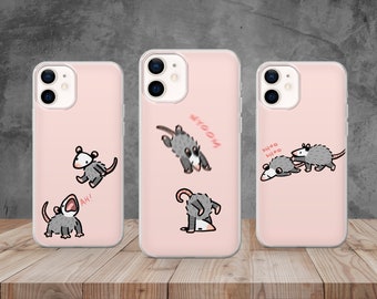 Funny Opossum Phone Case Cartoon Rodent Cover for iPhone 17, 16, 15, 14, 13, 12, 11, 8, Samsung S24, S23, S22, A73, Pixel 10, 9, 8, 7, 6