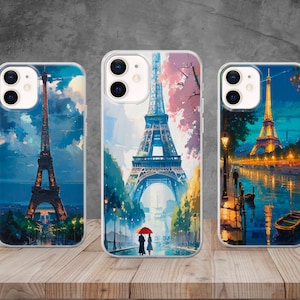 Eiffelturm Handy Hülle Paris La France Romanze Hülle für iPhone 17, 16, 15, 14, 13, 12, 11, Samsung S24, S23, S22, A73, Pixel 10, 9, 8, 7
