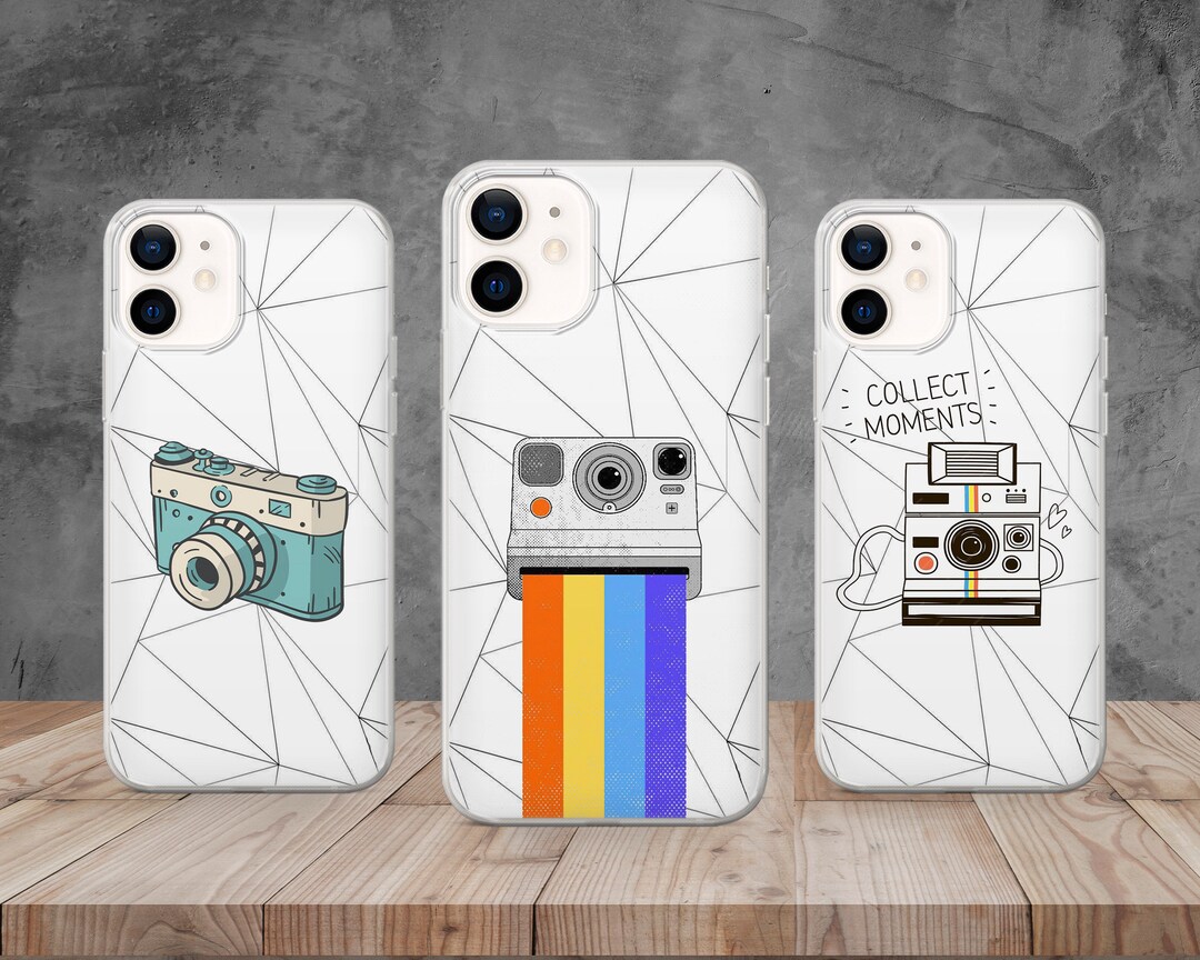 Polaroid Camera Phone Case Photo Cover for iPhone 16, 15, 14, 13, 12