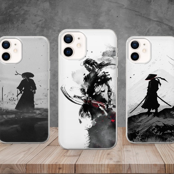 Anime Samurai Katana Phone Case Japan Ninja Cover for iPhone 15, 14, 13, 12, 11, 8, Samsung S24, S23, S22, A73, Huawei P40-50, Pixel 8, 7, 6
