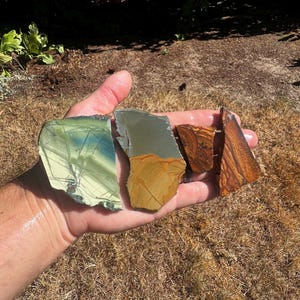 4 Oregon jasper slabs, deschutes jasper, blue mountain jasper, Owyhee jasper, lapidary, cabochon, gift