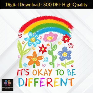 Boho Autism Awareness PNG, Colorful Autism Png for T-Shirts, Digital Download, Unique Bohemian Style, Perfect Gift for All