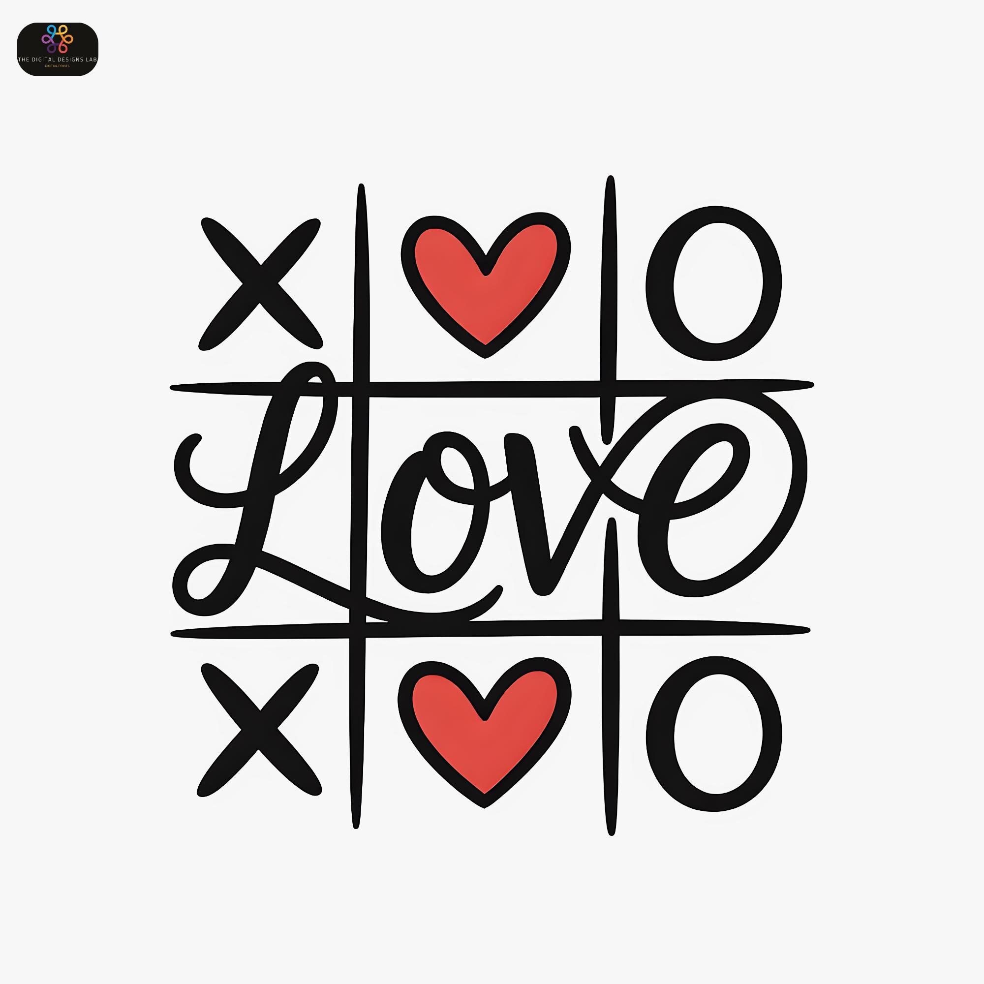 Tic Tac Toe Love SVG PNG Valentine Shirt Cricut Cut File - Etsy