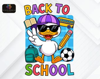 Grappige schoolgans, png-bestand: sublimatieontwerp leraarshirt (digitale download, 300 dpi)