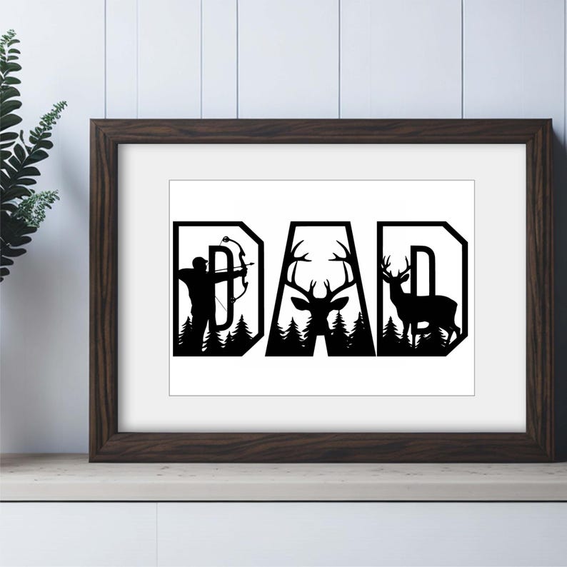 Deer Hunting Dad SVG: Buck Antlers Cut File for Cricut & Silhouette image 6