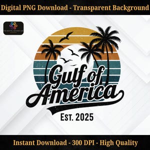 Golf von Amerika PNG-Bundle | Retro Golf Küste Strand Clipart | USA Reise Digitaler Download | Est 2025 Gruß Sublimations Design