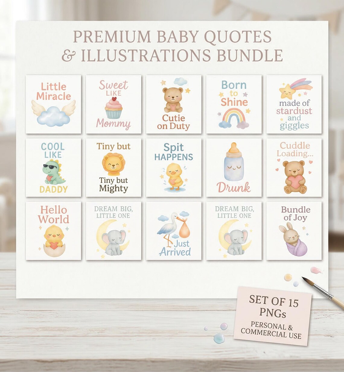 Baby Quotes PNG Clipart Bundle Nursery Sayings Wall Art Set - Etsy Canada